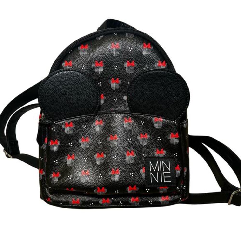 Disney X Danielle Nicole Minnie Mouse Backpack‎ with 3D Ears Black Red Fandom